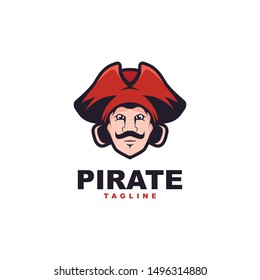 Pirate Mascot Logo Template Design