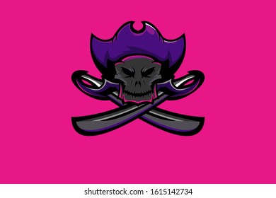 PIRATE MASCOT LOGO VECTOR EPS