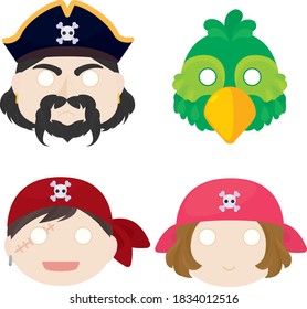 Piratenmaske-Set für die Party