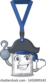 Pirate name tag in the character shape