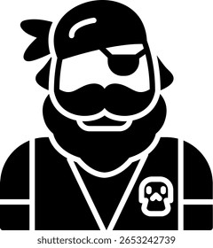 Pirata novo criativo ícone design vetor