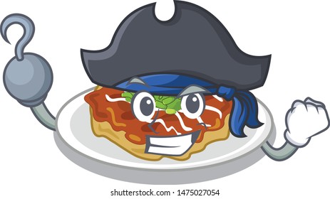 Pirate okonomiyaki is cooked in cartoon pan