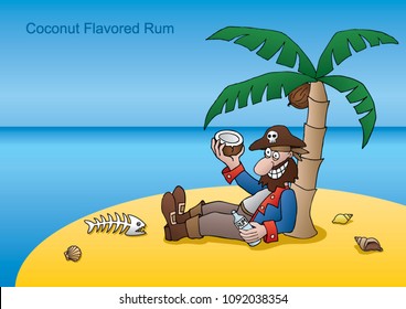 Pirate on the island.