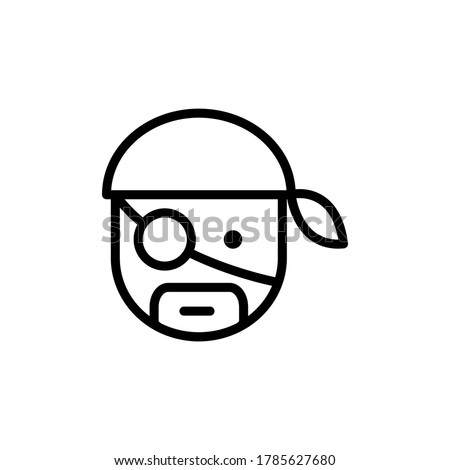 Pirate, one-eyed icon. Simple line, outline vector elements of pirate icons for ui and ux, website or mobile application