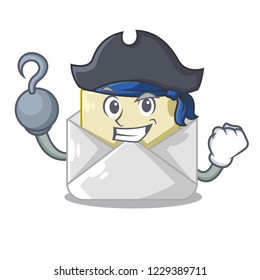 Pirate opened and closed envelopes shaped cartoon