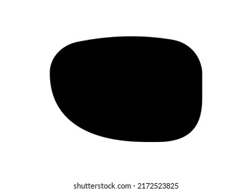 Pirate Or Ophthalmology Surgery Eye Patch Vector Illustration. Simple Black Silhiuette Blindfold Mask For Lost Eye.