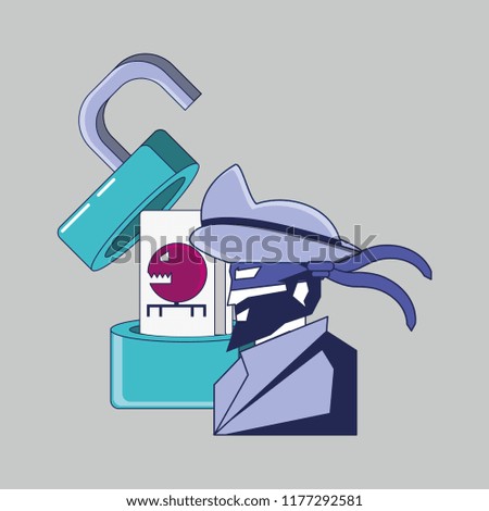 pirate with padlock data privacy