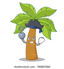 Pirate palm tree character cartoon