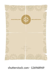 Pirate parchment, 1, vector