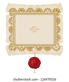 Pirate parchment, 7, vector