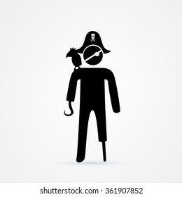 Pirate with parrot