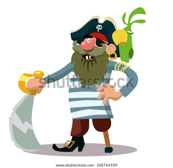 Pirate Parrot Stock Vector (Royalty Free) 368764109 | Shutterstock