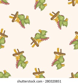 pirate parrot , cartoon seamless pattern background