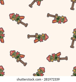 pirate parrot , cartoon seamless pattern background