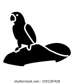 Pirate parrot, fla vector icon.