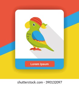 Pirate Parrot flat icon
