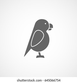 Pirate Parrot Flat Icon On White Background