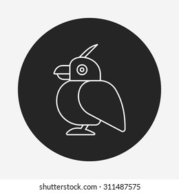 Pirate Parrot line icon