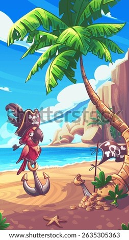 Pirate Parrot Loading Screen for Adventure Game