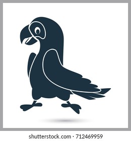 Pirate parrot simple icon