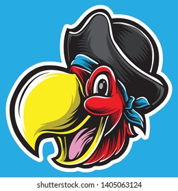 Pirate Parrot Vector And Logo