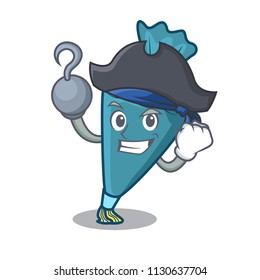 Pirate pastrybag character cartoon style vector illustration