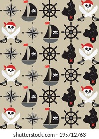 pirate pattern design. vector illustration