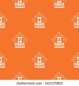 Pirate pattern vector orange for any web design best