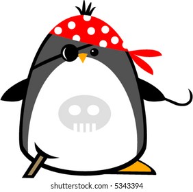 Pirate Penguin Cartoon Stock Vector (Royalty Free) 5343394 | Shutterstock