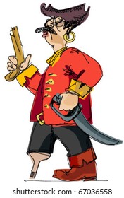 pirate with pistol