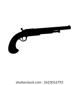 Pirata silhueta de pistola vetor projeto de ilustração plana.