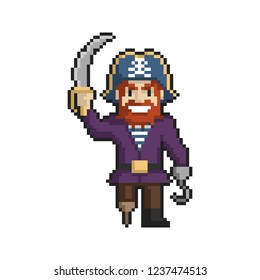 Pirate Pixel Art Grid