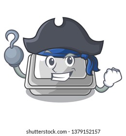 Pirate plastic box isolated in the cartoon
