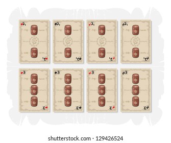 Pirate playing cards, 1, vector