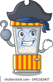 「Pirate Popcorn Vending Machine Cartoon Isolated」のベクター画像素材（ロイヤリティフリー