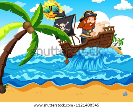 Similar – Pirate Paper Ship | Adventure Vacation