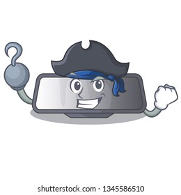 Pirate rear view mirror isolated with mascot