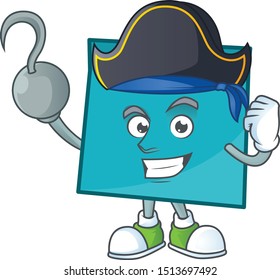Pirate rectangle sticker paper cartoon for work.