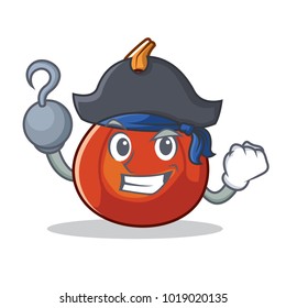 Pirate red kuri squash character cartoon