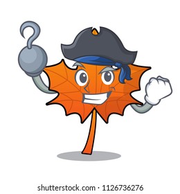Pirate red maple leaf character cartoon