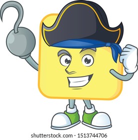 Pirate rounded sticker paper cartoon with mascot