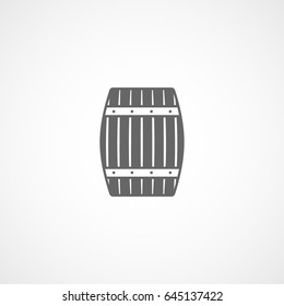 Pirate Rum Barrel Flat Icon On White Background
