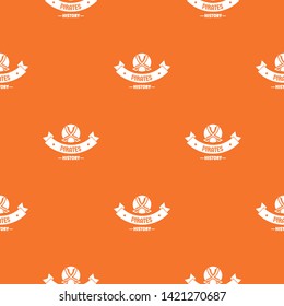 Pirate saber pattern vector orange for any web design best