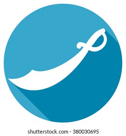 pirate sabre flat icon (sword)
