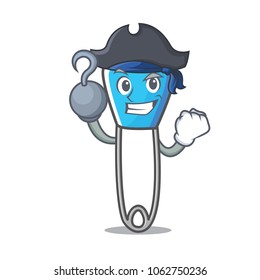 Pirate safety pin character cartoon