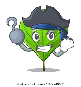 Pirate sassafras leaf isolated in the character