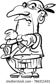 pirate with a scarf