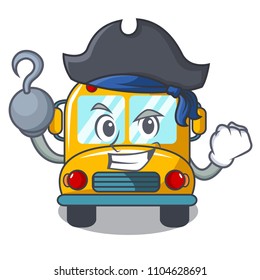 Pirate school bus character cartoon