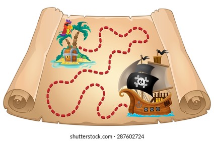 Pirate scroll theme image 1 - eps10 vector illustration.