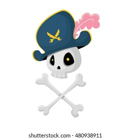 pirate scull vector illustration
